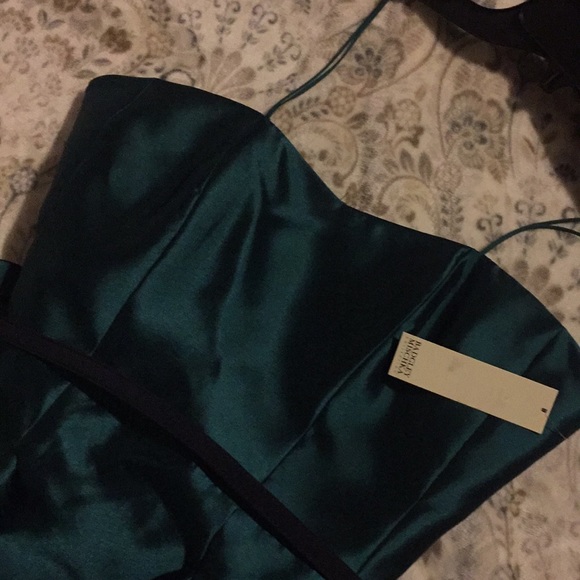 Badgley-Mischka Ball Gown Forest Green - Picture 4 of 5